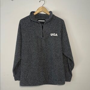Woolly Threads Men’s UGA Quarter-Zip Sweatshirt Grey L